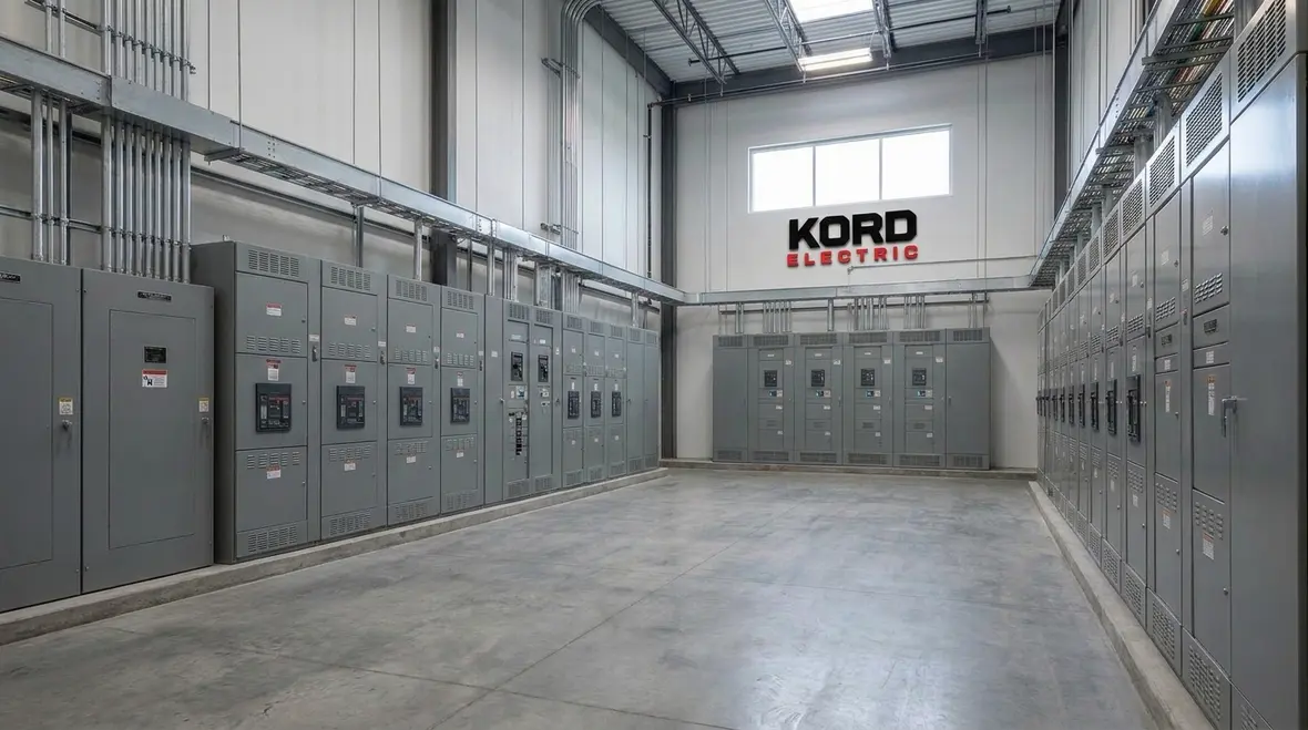 Technician applying NEC 110.1 workmanship and termination standards on an industrial panel
