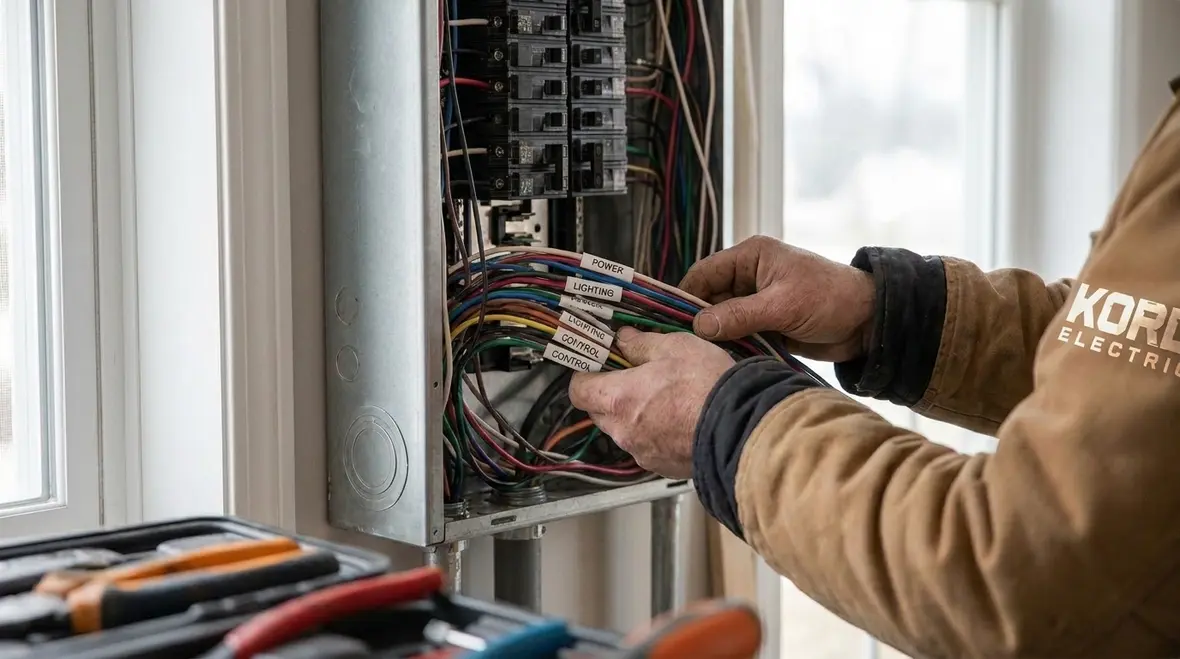 Commercial electrical layout planning for power lighting and controls