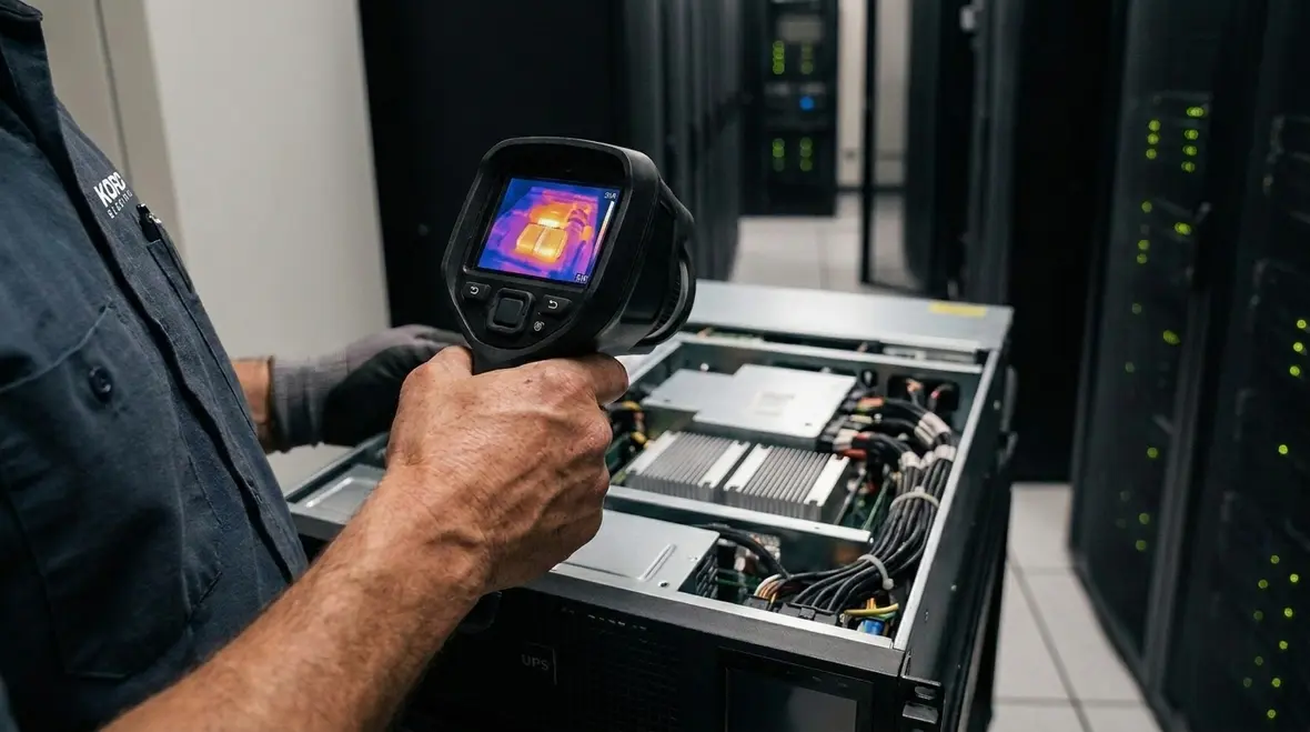 Modern data center electrical room illustrating reliable electrical equipment in the USA
