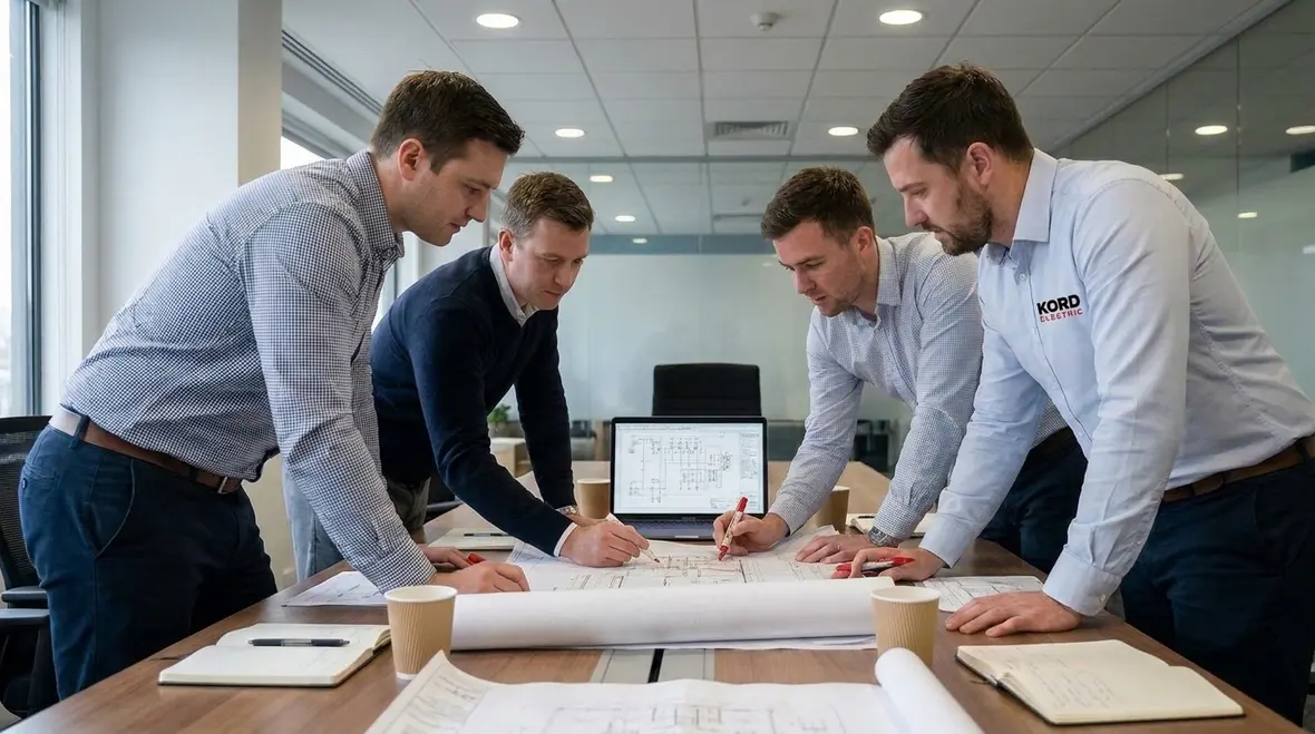Smart commercial lighting controls in a modern office space