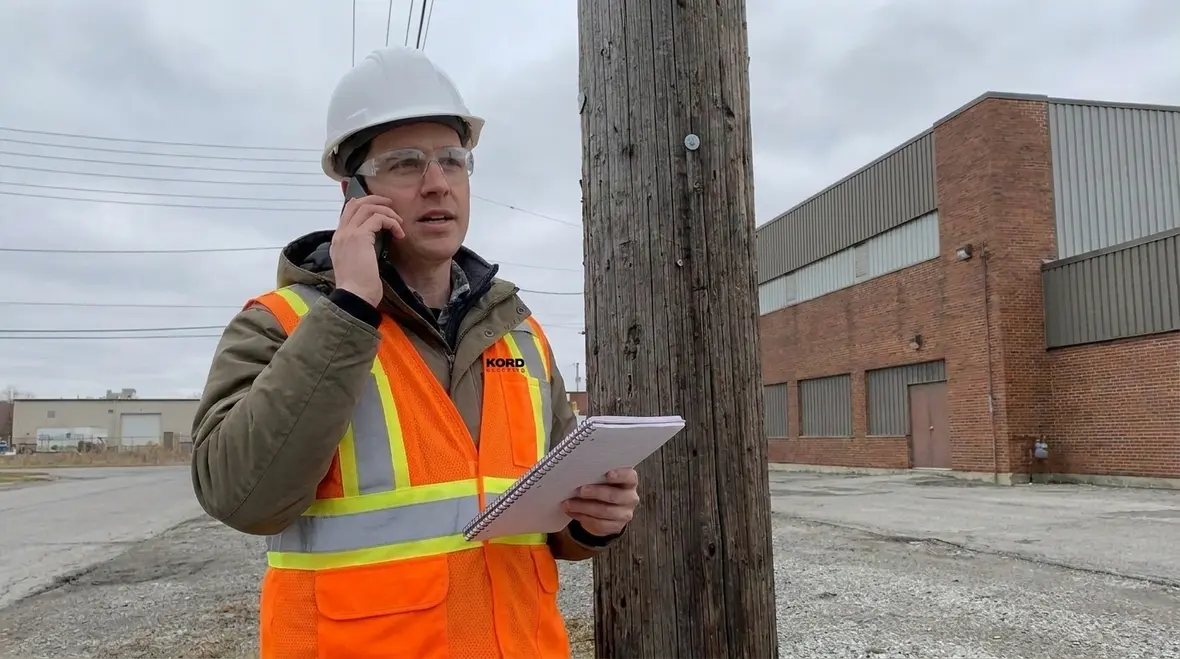Diagram of utility pole capacity assessment and load growth mapping