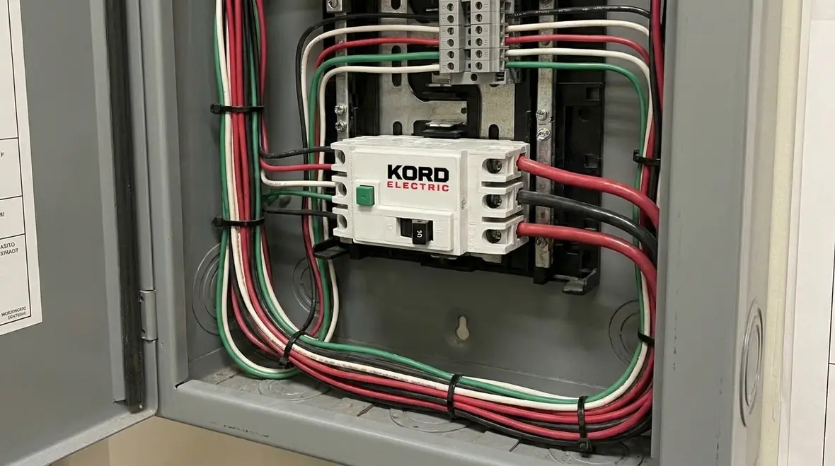 AFCI-protected electrical panel in a California commercial facility