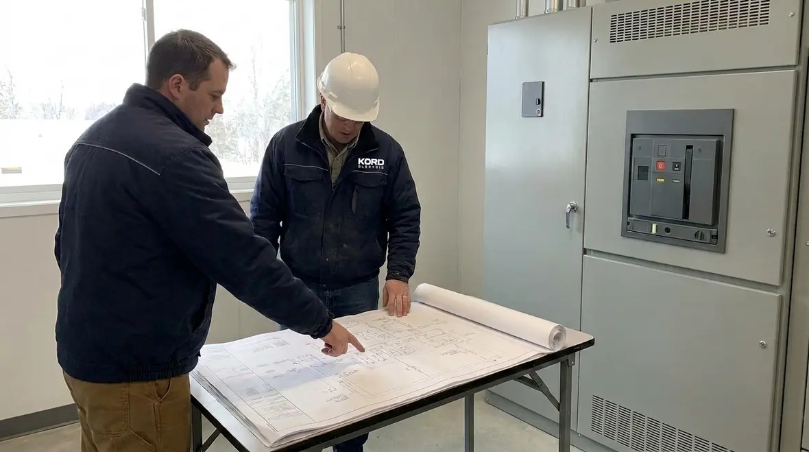 Commercial electrician reviewing AFCI requirements under the California electrical code