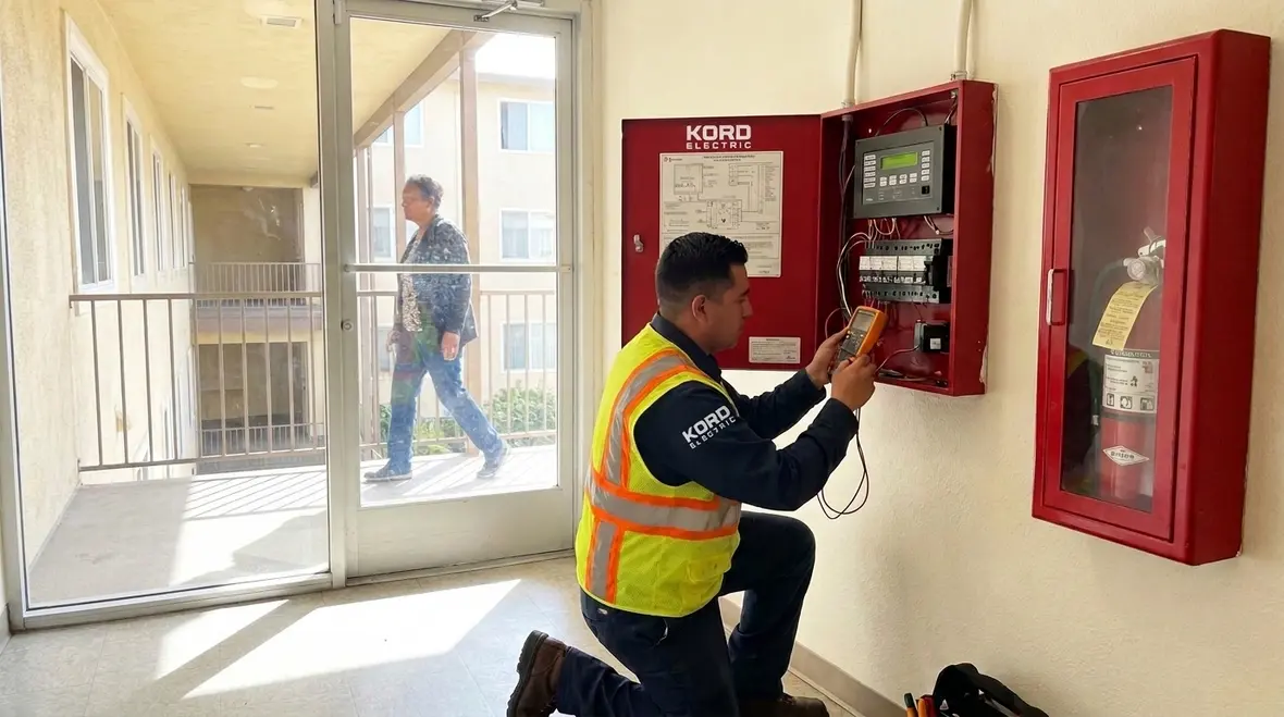 apartment building fire safety requirements california