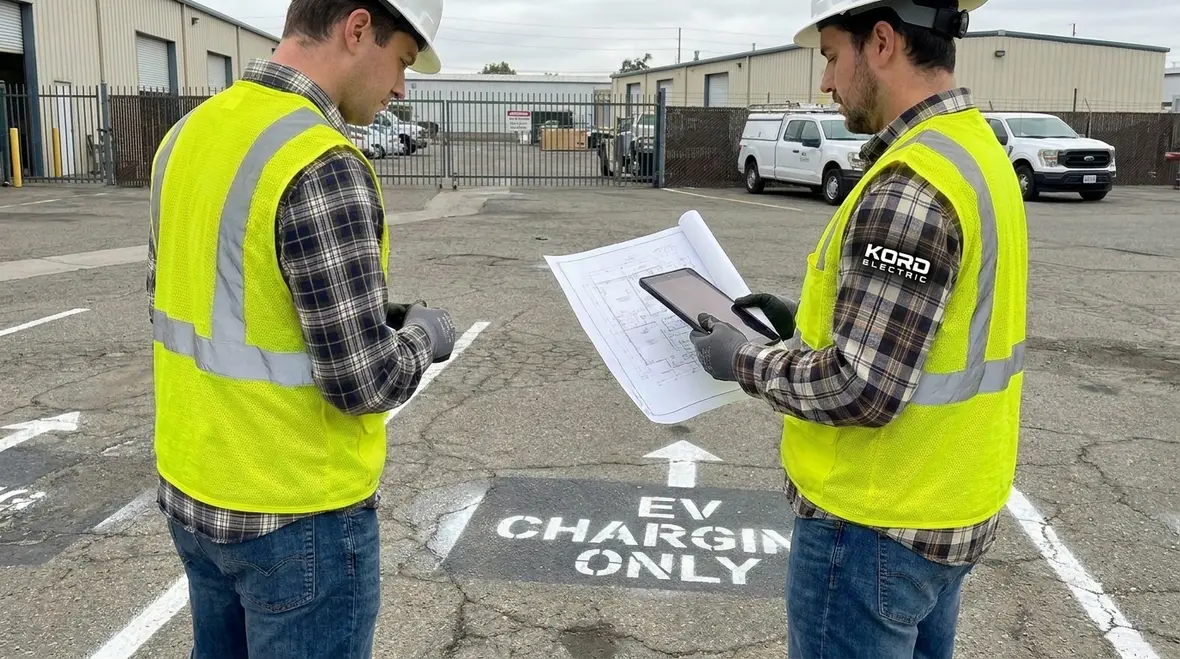 Site layout review for workplace EV charger locations