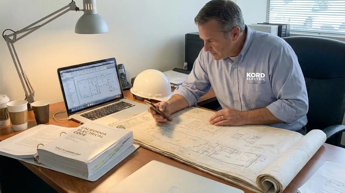 Plan review for California commercial building electrical code compliance