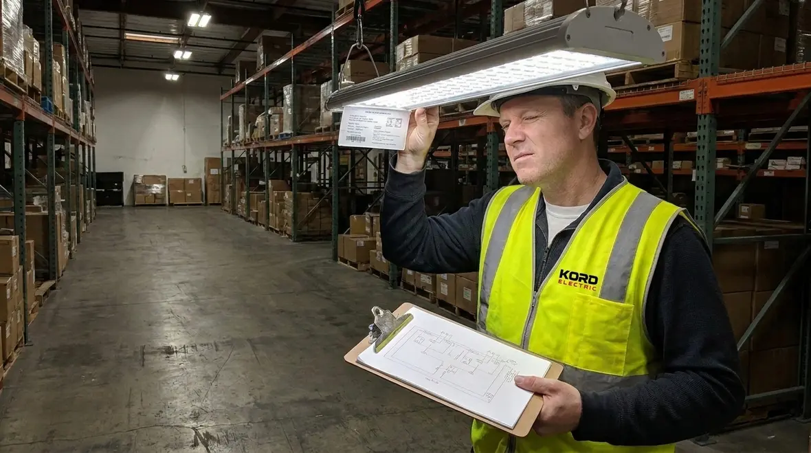 Facility team reviewing California Title 24 lighting documentation checklist