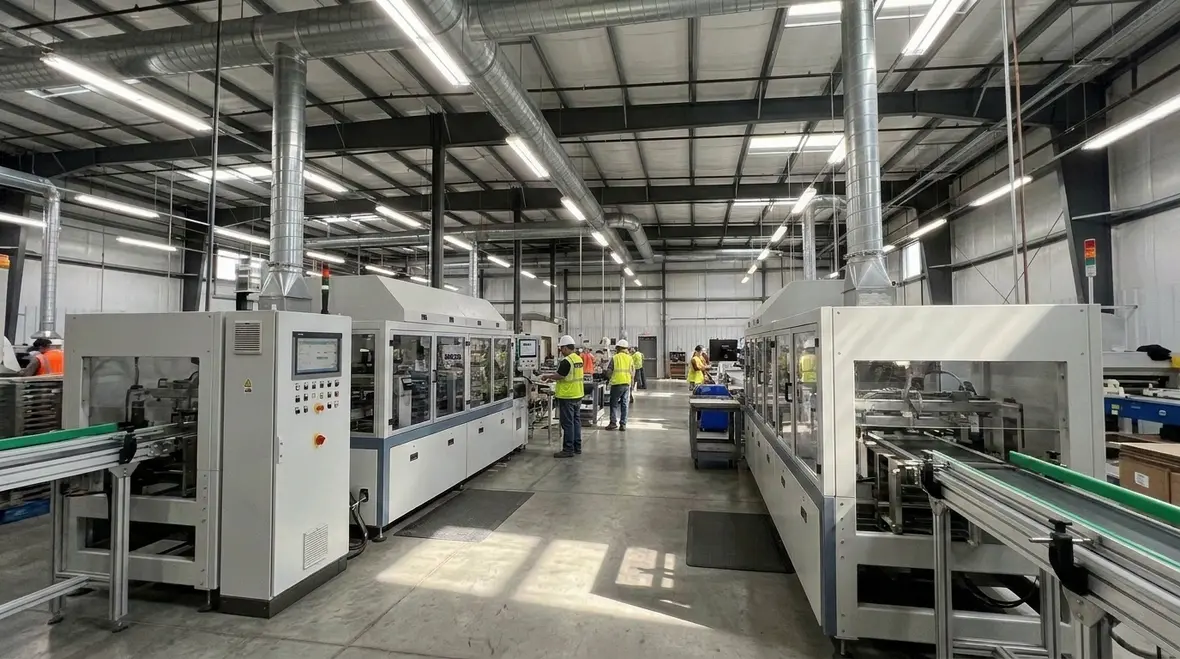 Commercial mechanical room showing HVAC and process equipment that drives peak electrical demand