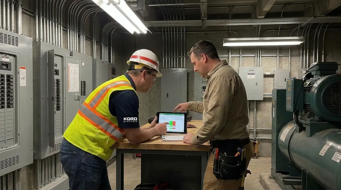 Commercial switchgear and panels receiving preventive maintenance