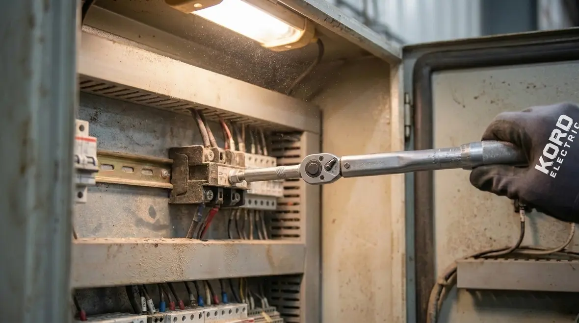 Calendar-based commercial electrical maintenance schedule for a property