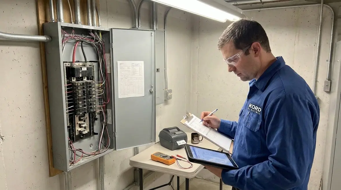 Upgraded commercial electrical panel meeting California code requirements