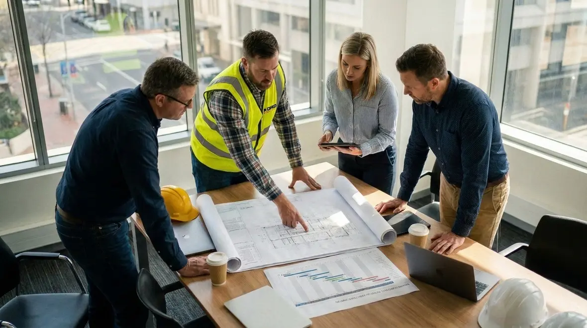 Engineer reviewing load calculations for a commercial panel upgrade
