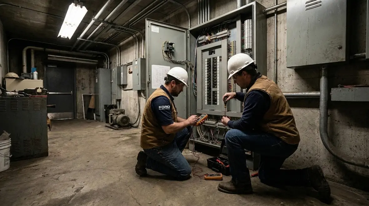 Kord Electric troubleshooting commercial electrical systems to reduce downtime