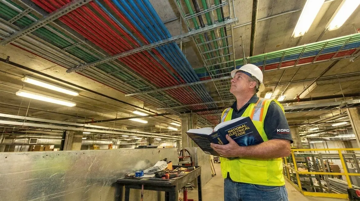 Code-compliant conduit and raceway installation in a California commercial building