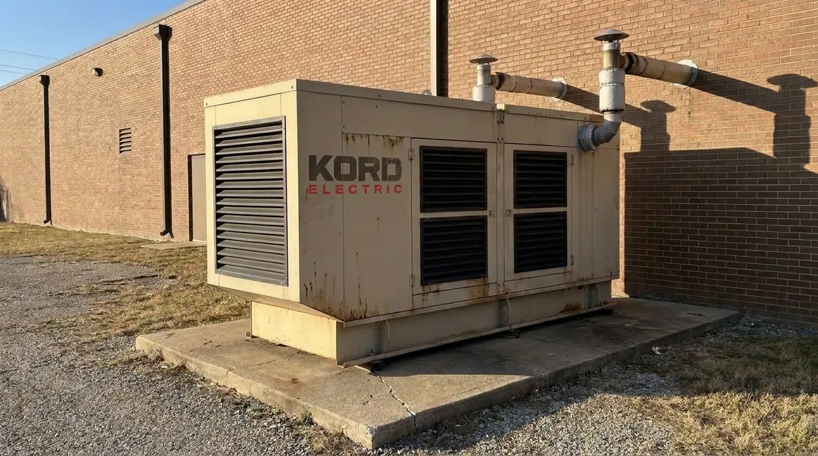 Technicians sizing a commercial generator for California electrical loads