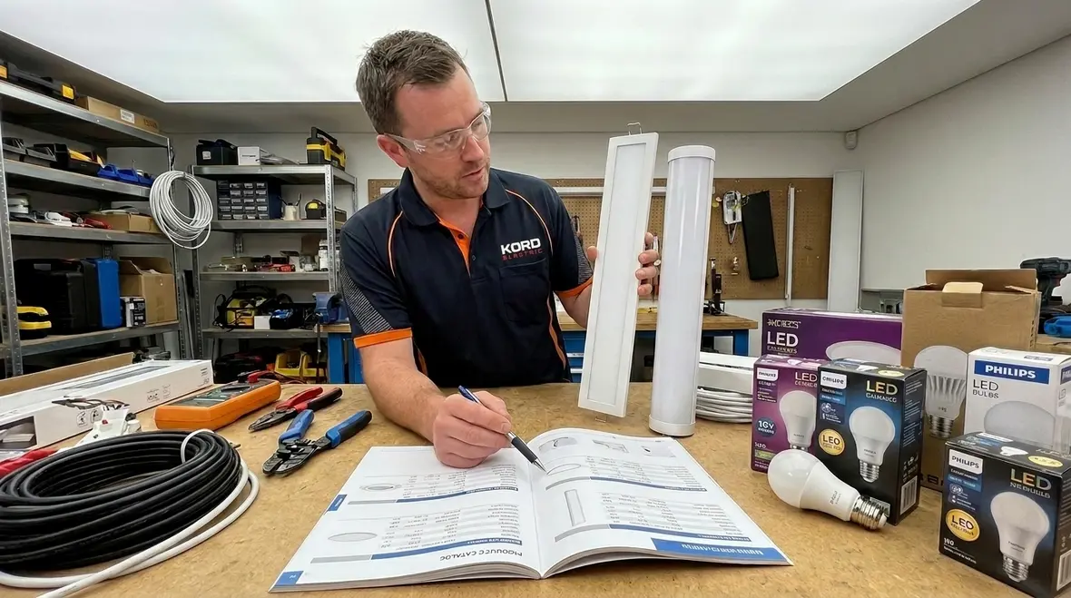 Commercial lighting controls integrated with LED retrofit for California code compliance