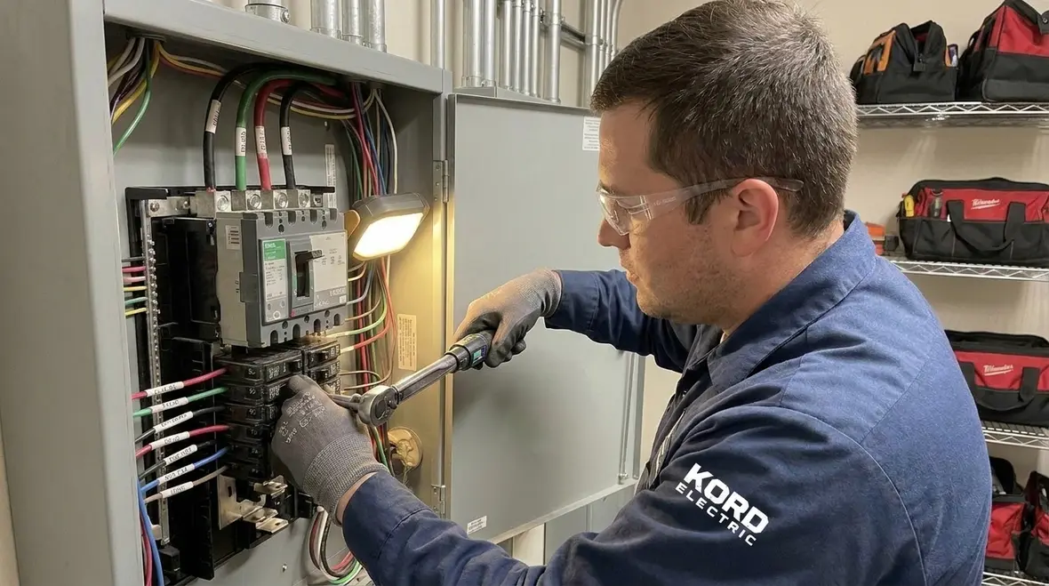 Preventive electrical maintenance work in a Studio City apartment building