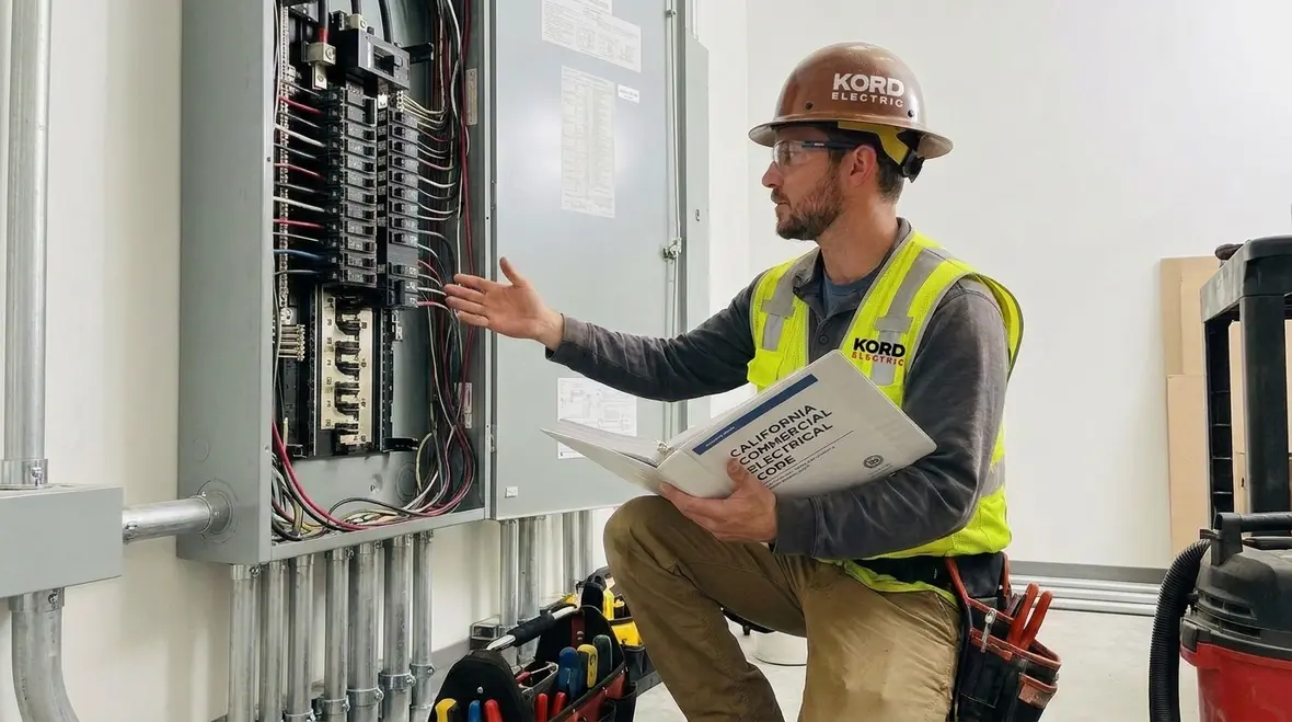 Labeled commercial electrical panel for easier inspections