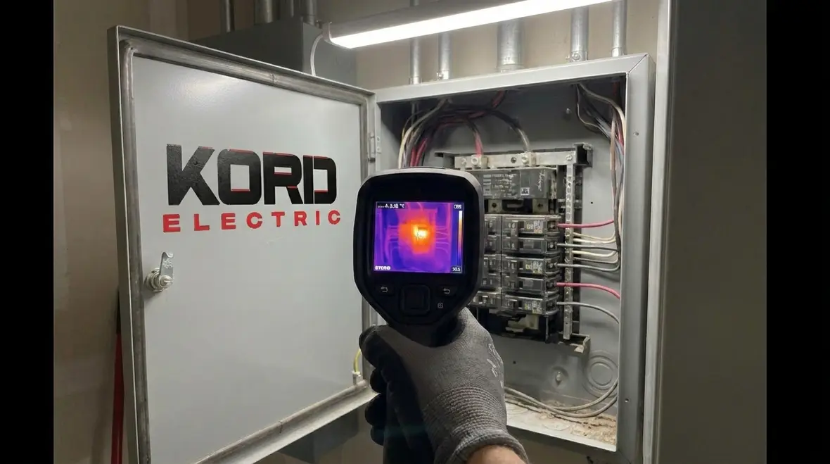 Electrical panel showing potential electrical failures causing commercial fires