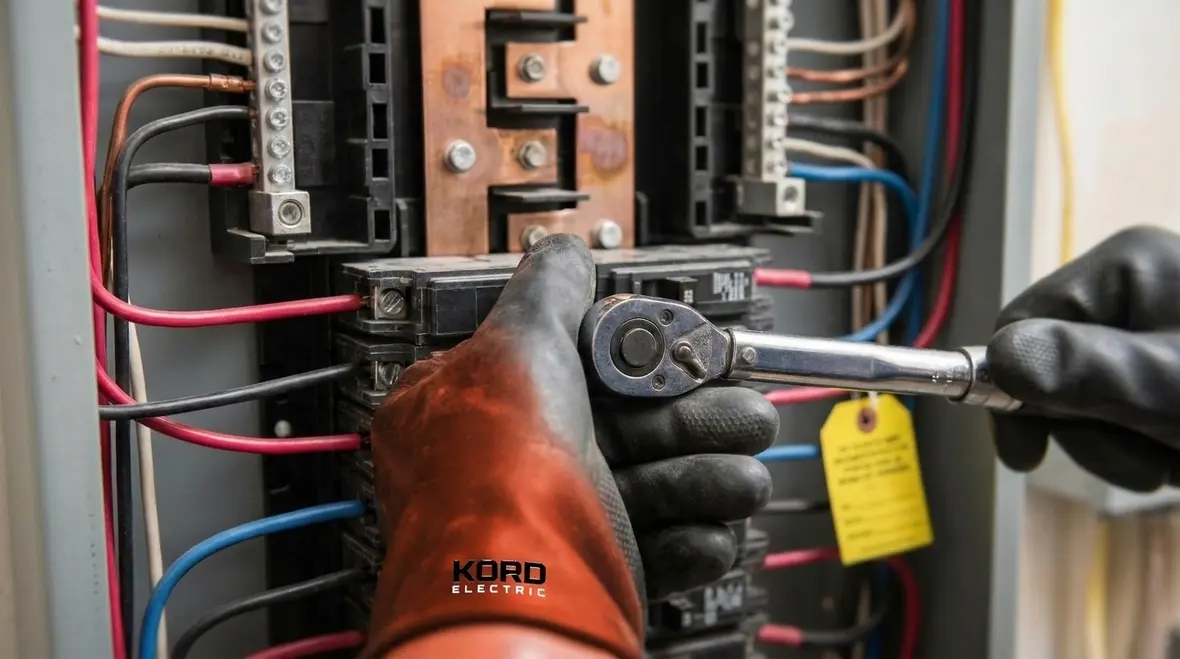 Loose electrical connections and panel hot spots in a commercial building