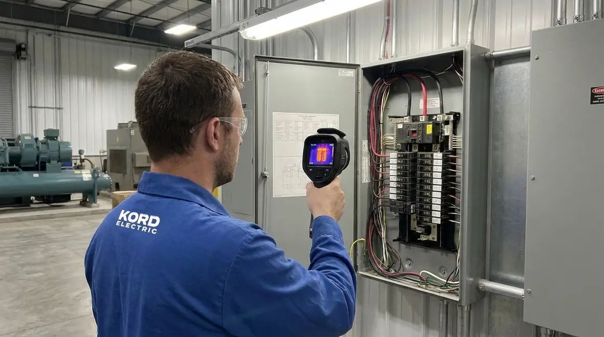 Thermal inspection to find electrical hot spots in California commercial buildings