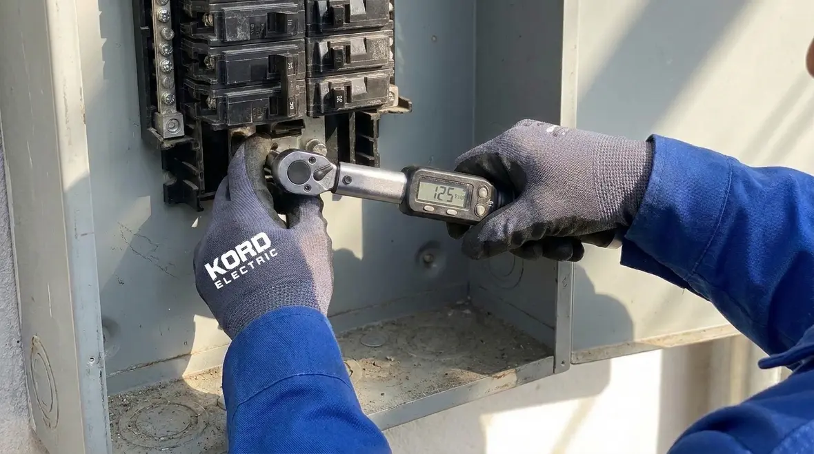 California commercial subpanel installation with clear labeling and code-compliant grounding