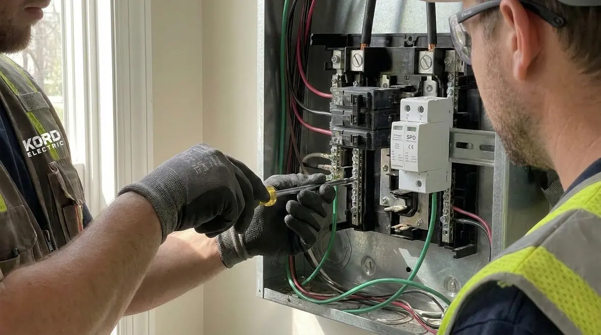 Grounding and surge protection upgrades in a commercial electrical room