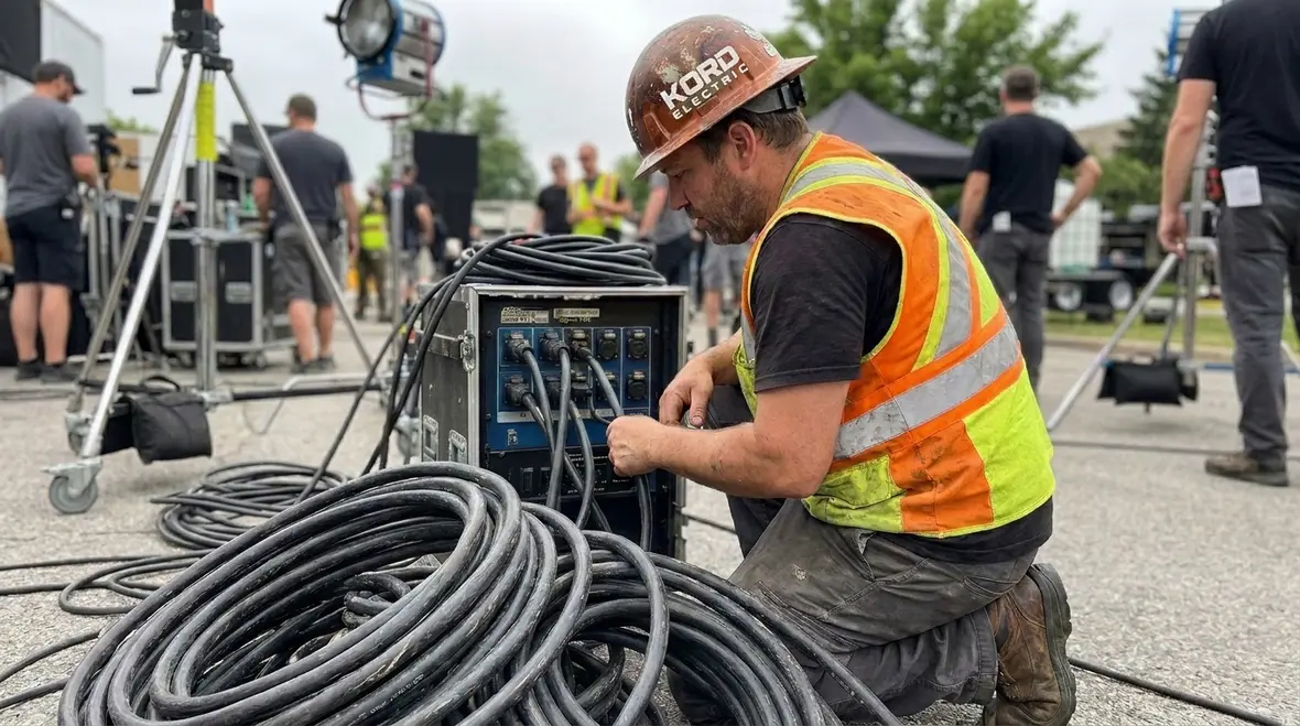 Electrical distribution equipment supporting film studio power in Los Angeles