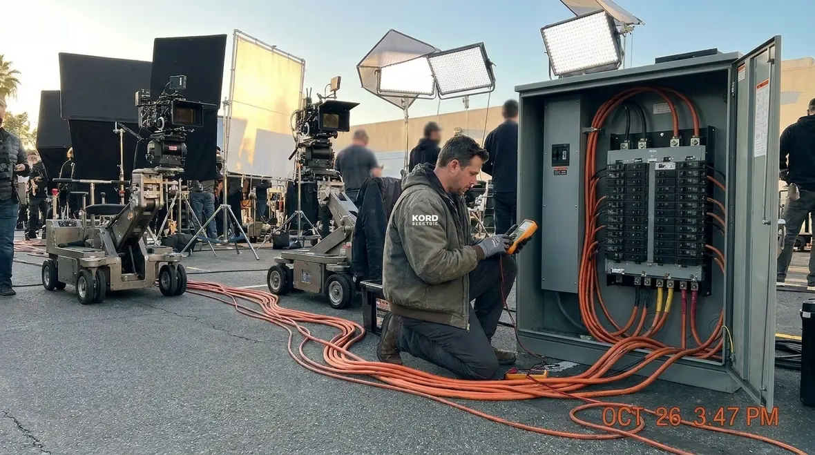 Los Angeles film production studio electrical distribution room