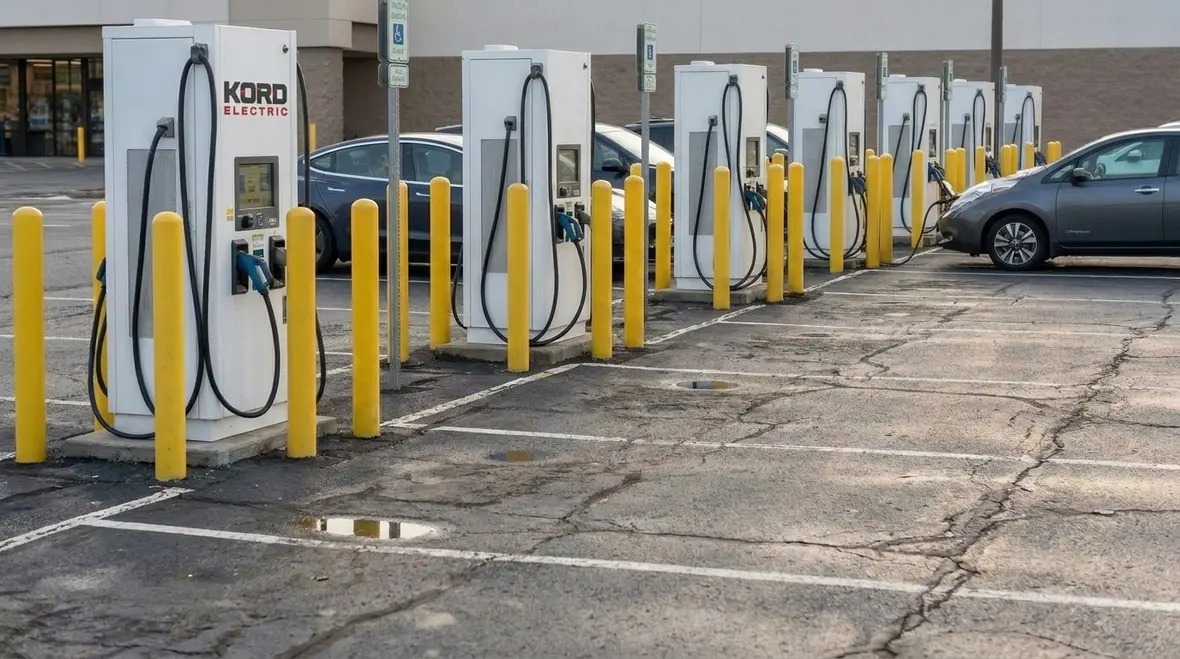 EV charger layout and conduit design at a fleet depot