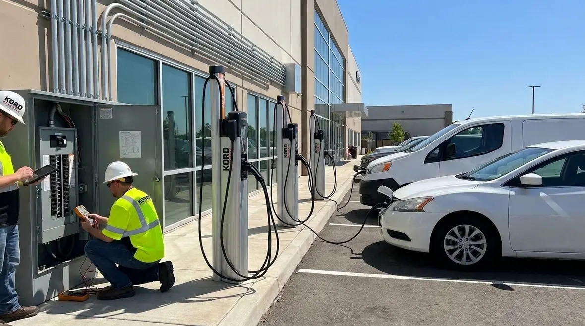 how many ev chargers can commercial building support