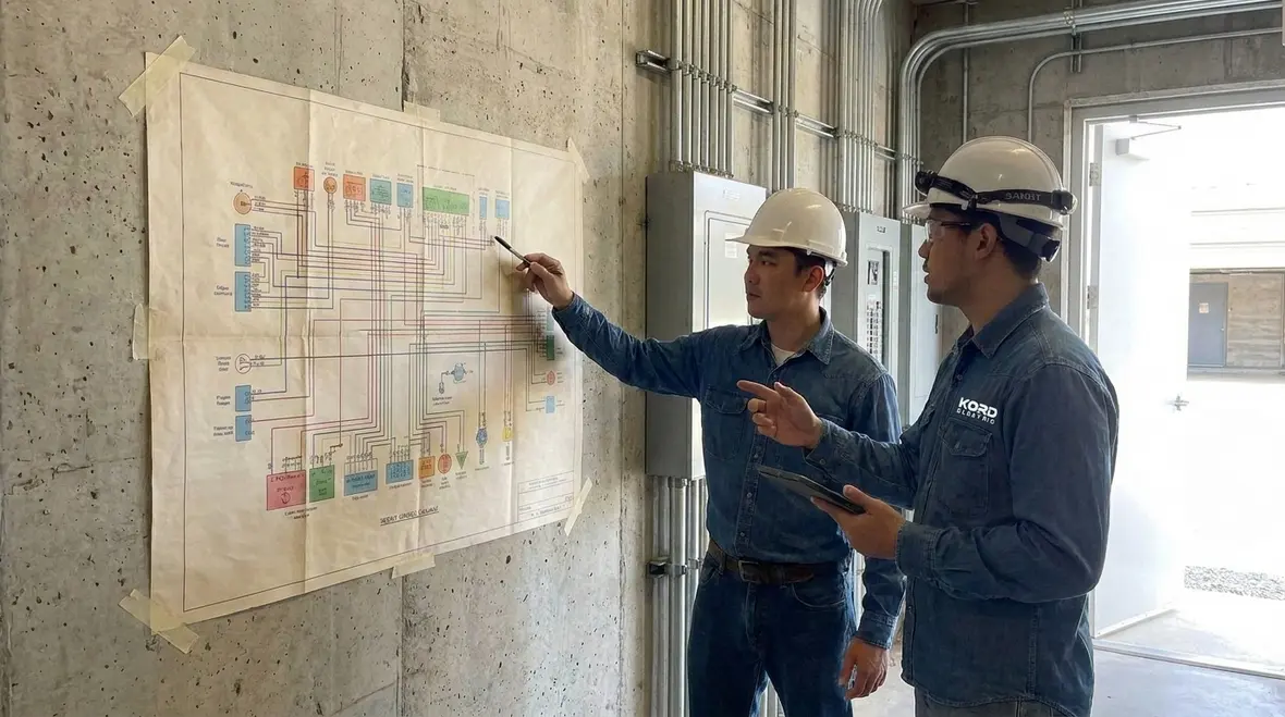 Engineers coordinating commercial electrical installations under NEC
