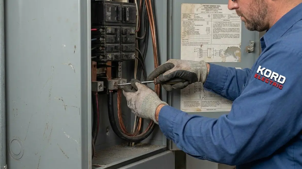 Commercial electrical service equipment and feeders installed to NEC requirements