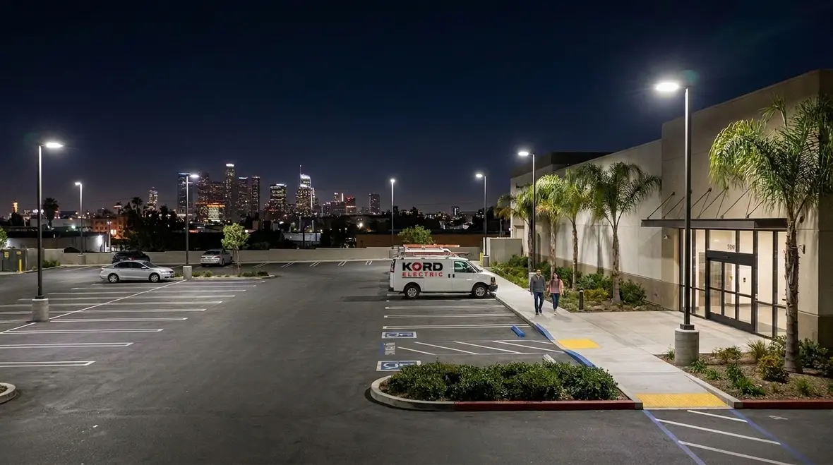 parking lot lighting requirements los angeles commercial