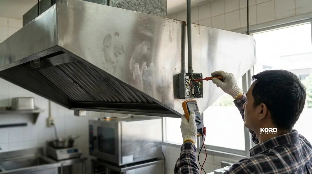 Restaurant staff receiving electrical fire safety training