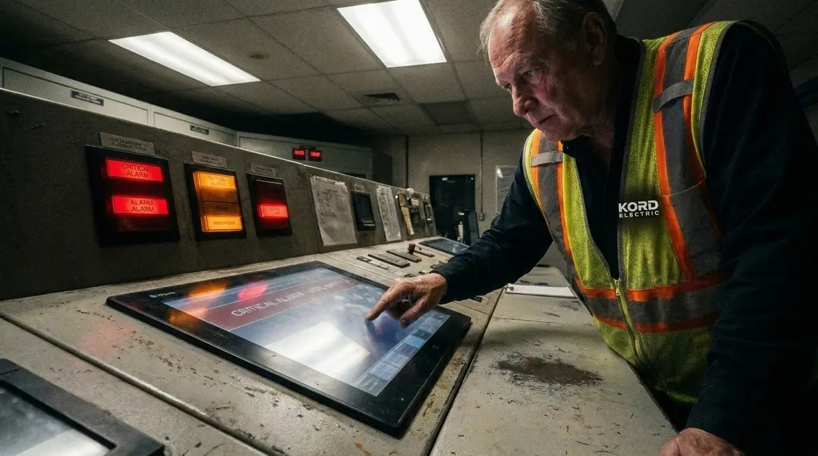 Control room monitoring NEC DC ground fault detection alarms and responses