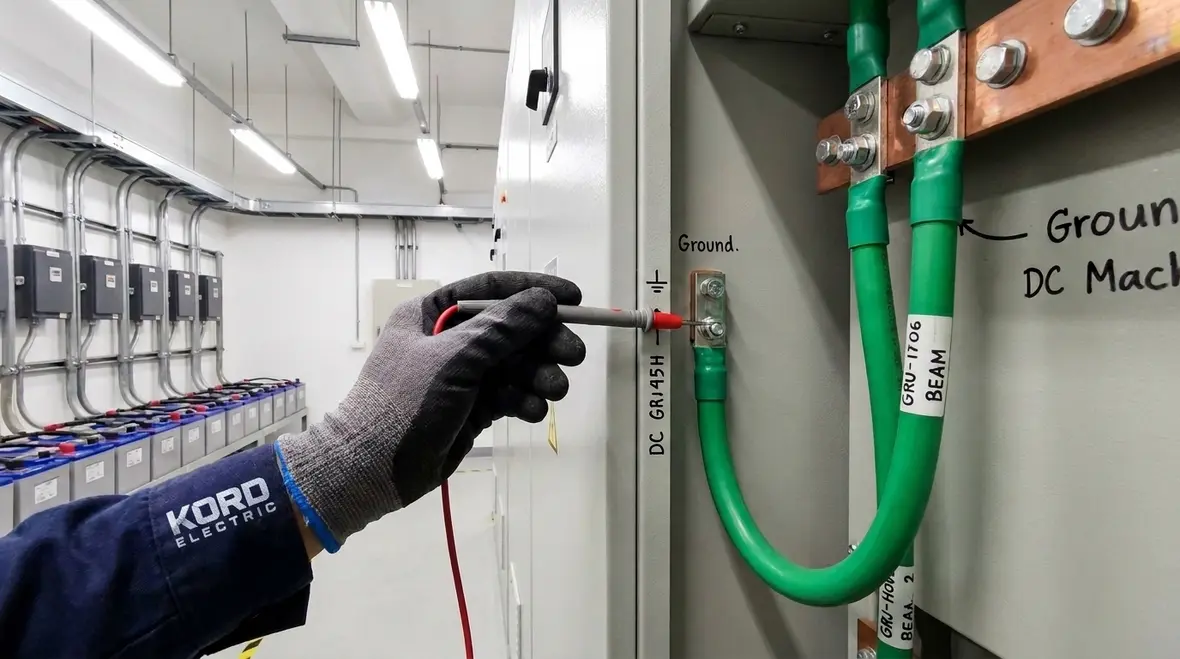 NEC DC grounding connection point