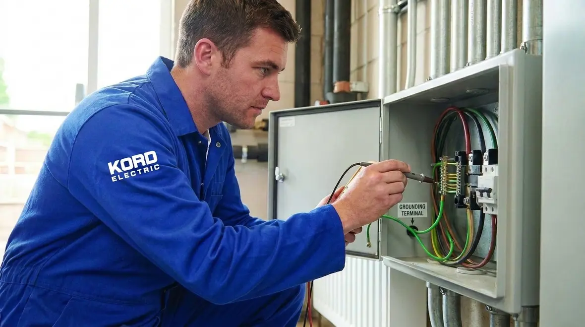 Grounding terminal identified on NEC-compliant wiring device