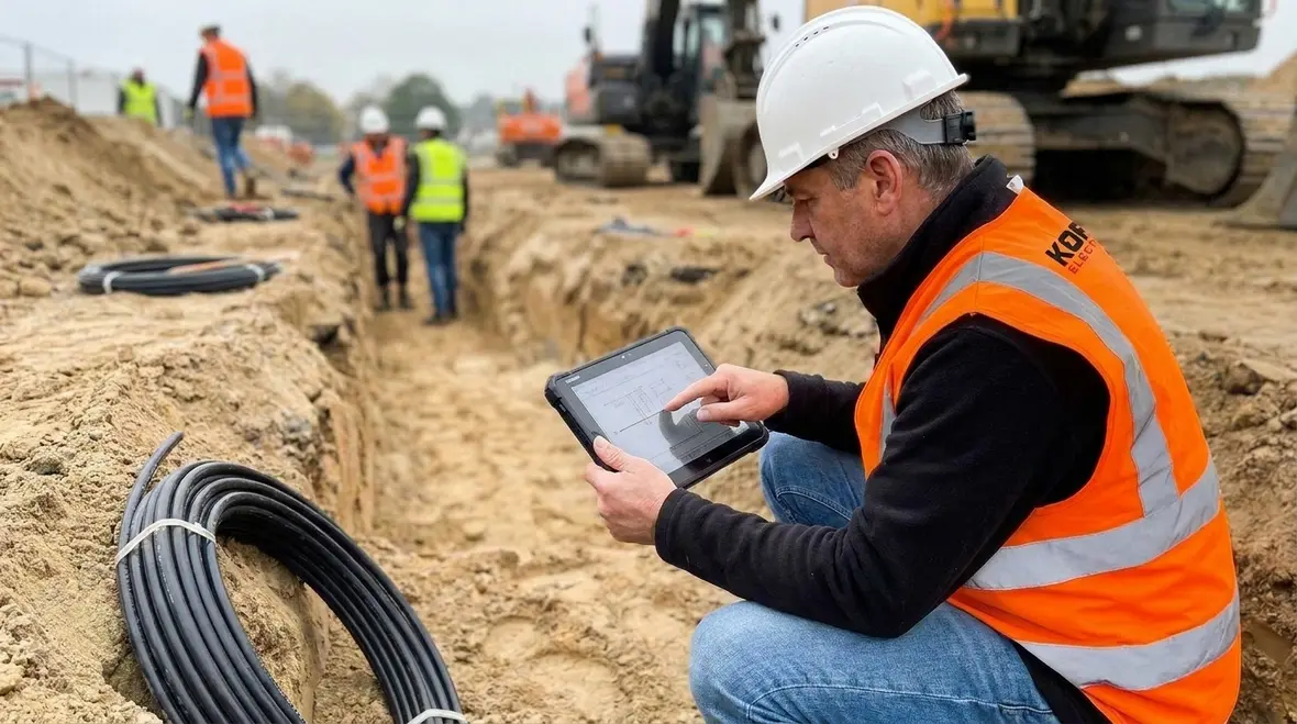 Underground NEC UF cable scope planning with conduit layout