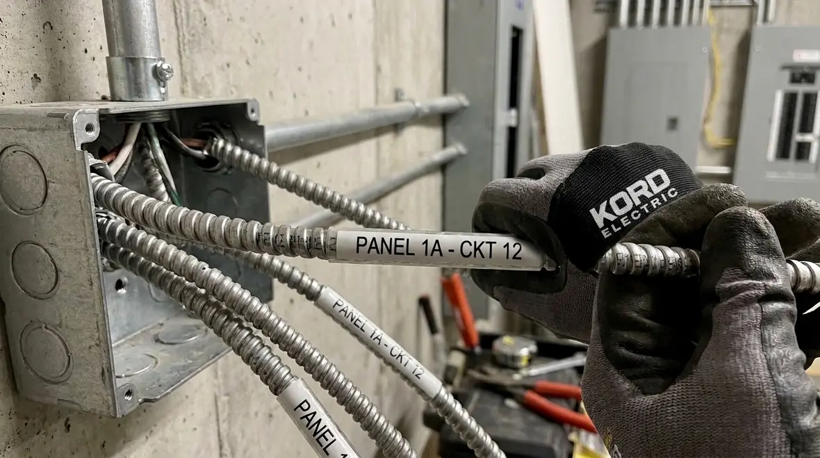 NEC MC cable marking