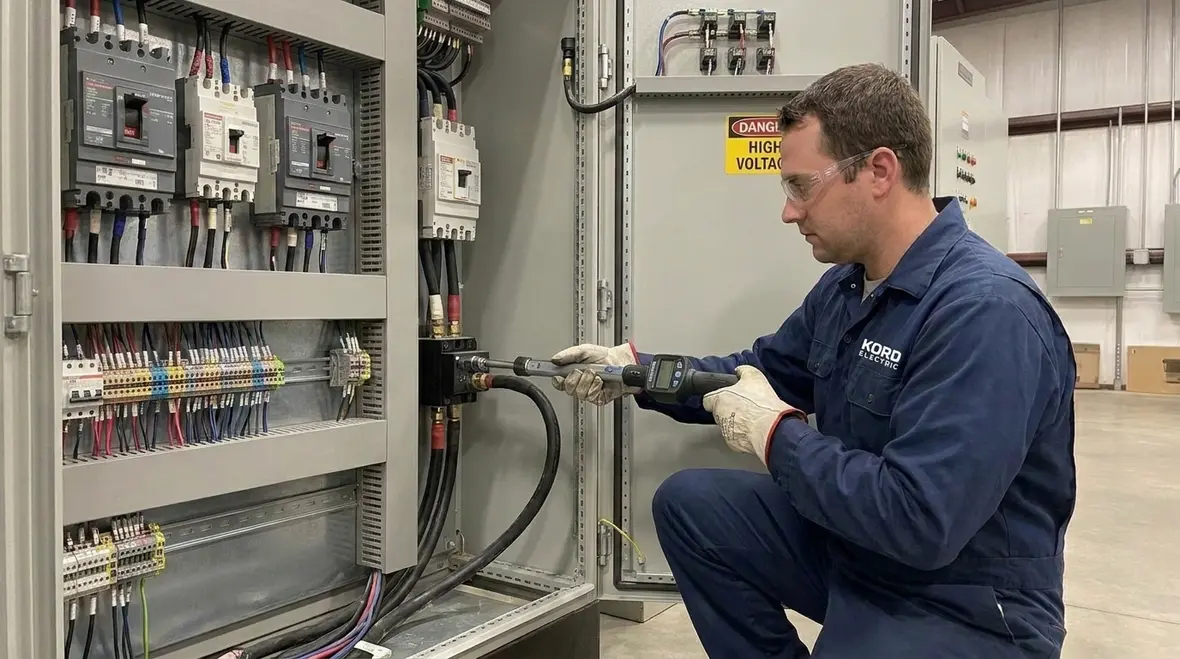 MV cable installation in commercial power distribution pathway