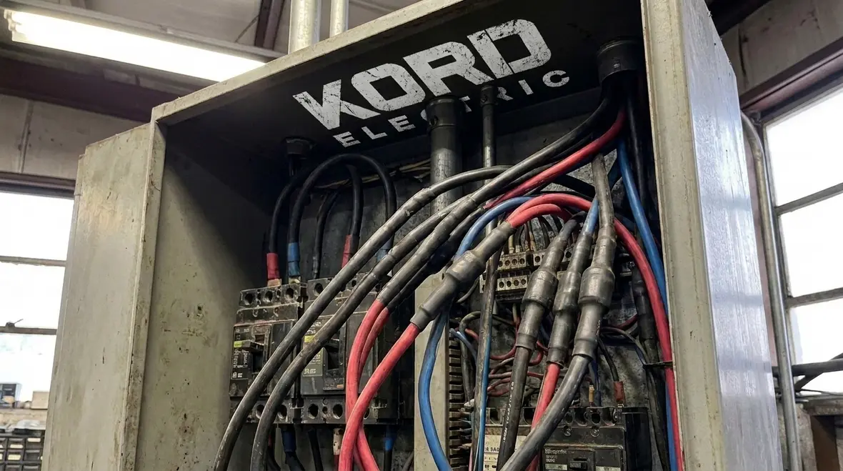 Close-up of MV terminations with durable phase and circuit labels to prevent misidentification