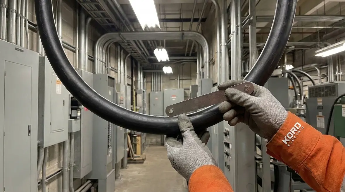 Service entrance cable sheath rated for heat and moisture in an equipment room