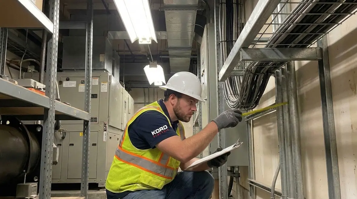 SEC cabling layout in a commercial electrical room