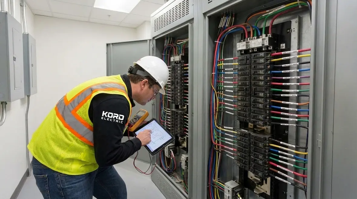 Labelled SEC cable terminations ready for NEC inspection
