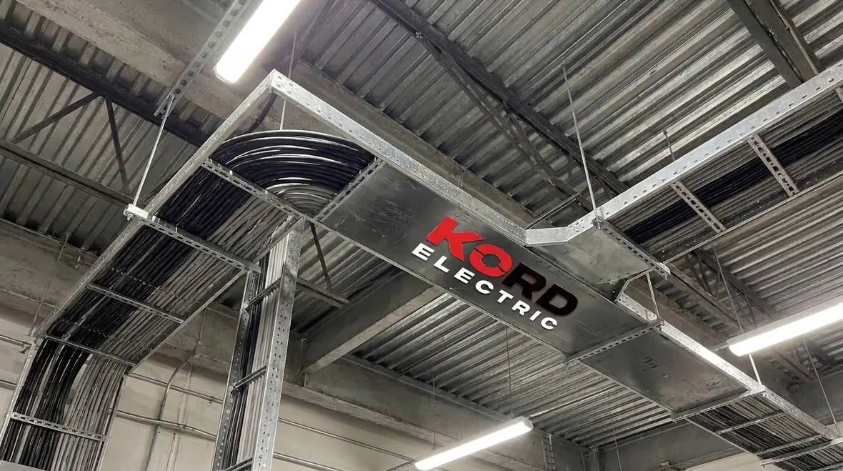 Commercial riser showing organized audio power conductor grouping