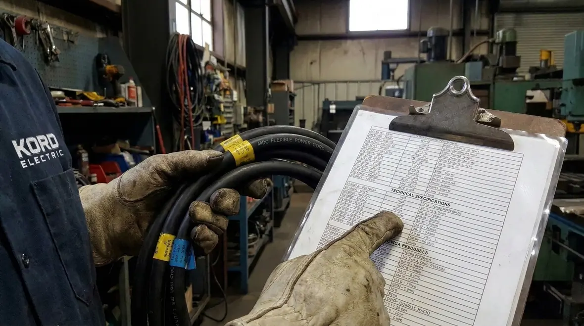 Routing flexible power cords safely in a commercial facility