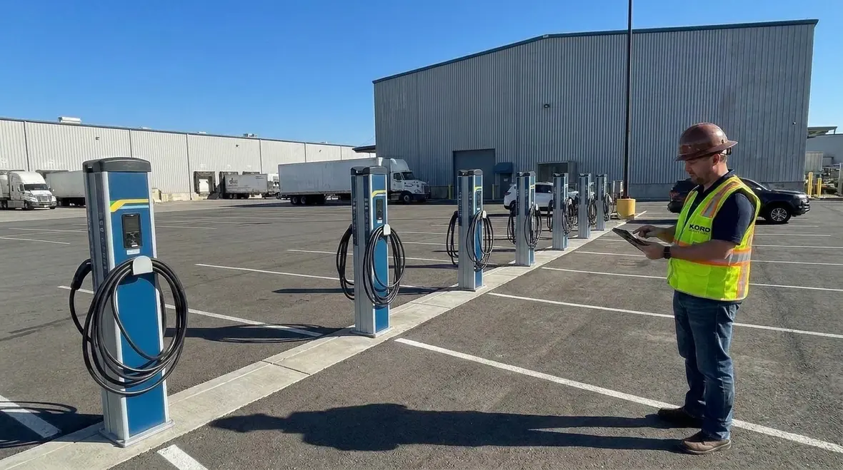 Planning EV charger conductor routes in a commercial facility