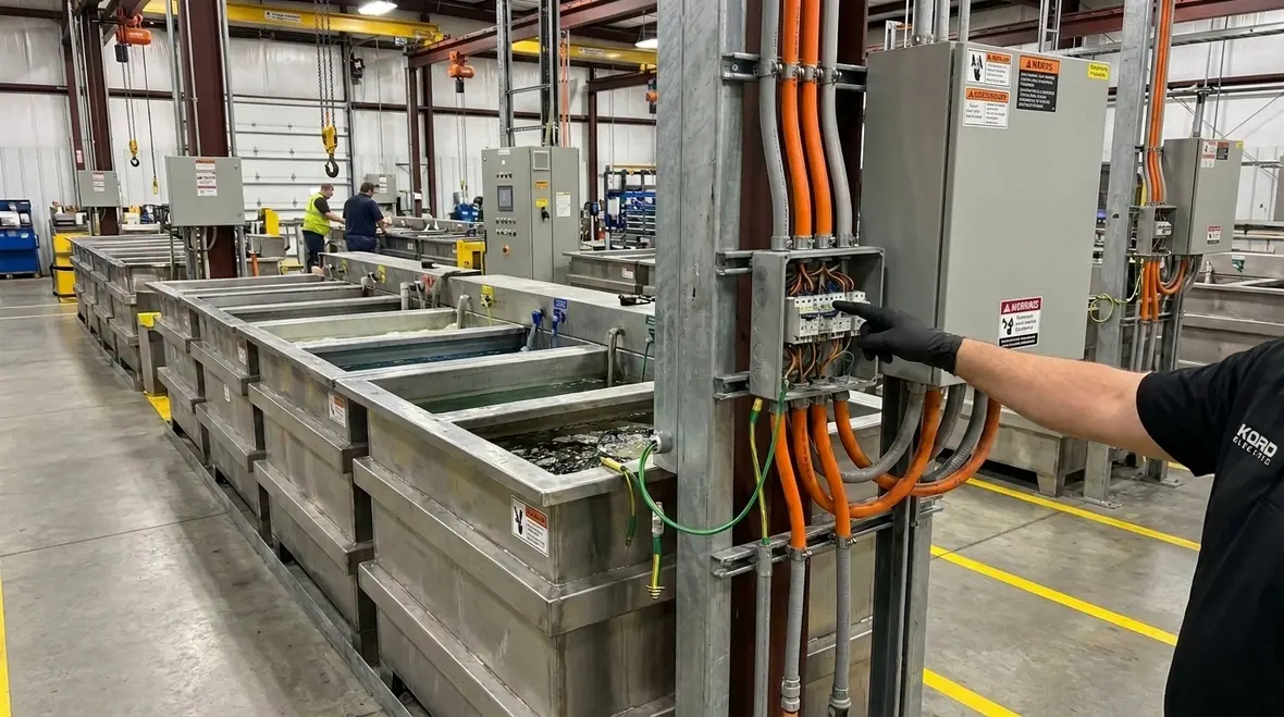 NEC Section 668.4 electroplating other articles
