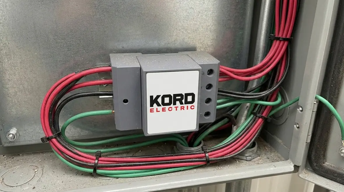 Surge protection installed to guard sensitive electronic loads
